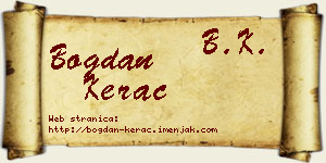 Bogdan Kerac vizit kartica